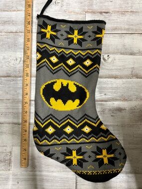 Like new Batman DC COMICS Christmas stocking knit 18”
